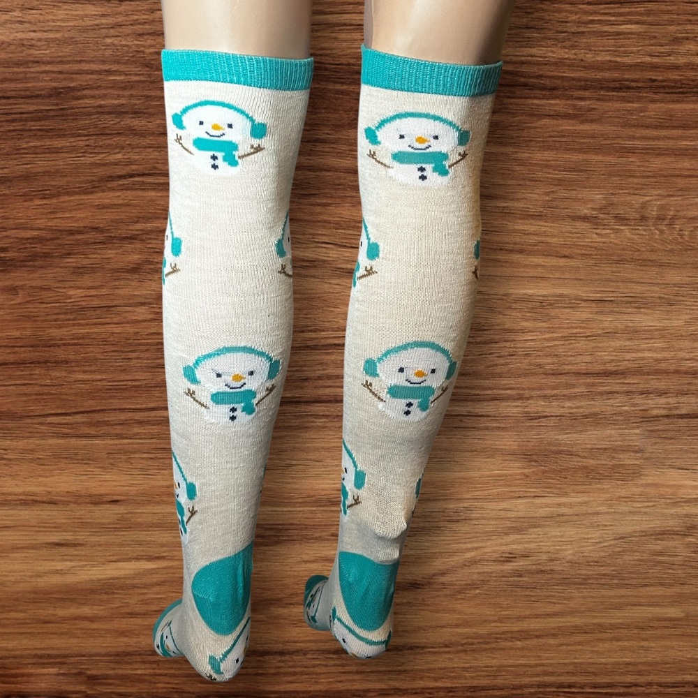Holiday Snowman Knee High Novelty Socks NWT - Picture 6 of 9